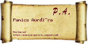 Panics Auróra névjegykártya
